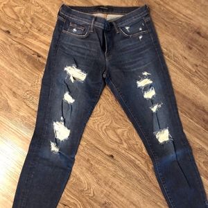 J Brand Distressed Ankle Jeans
